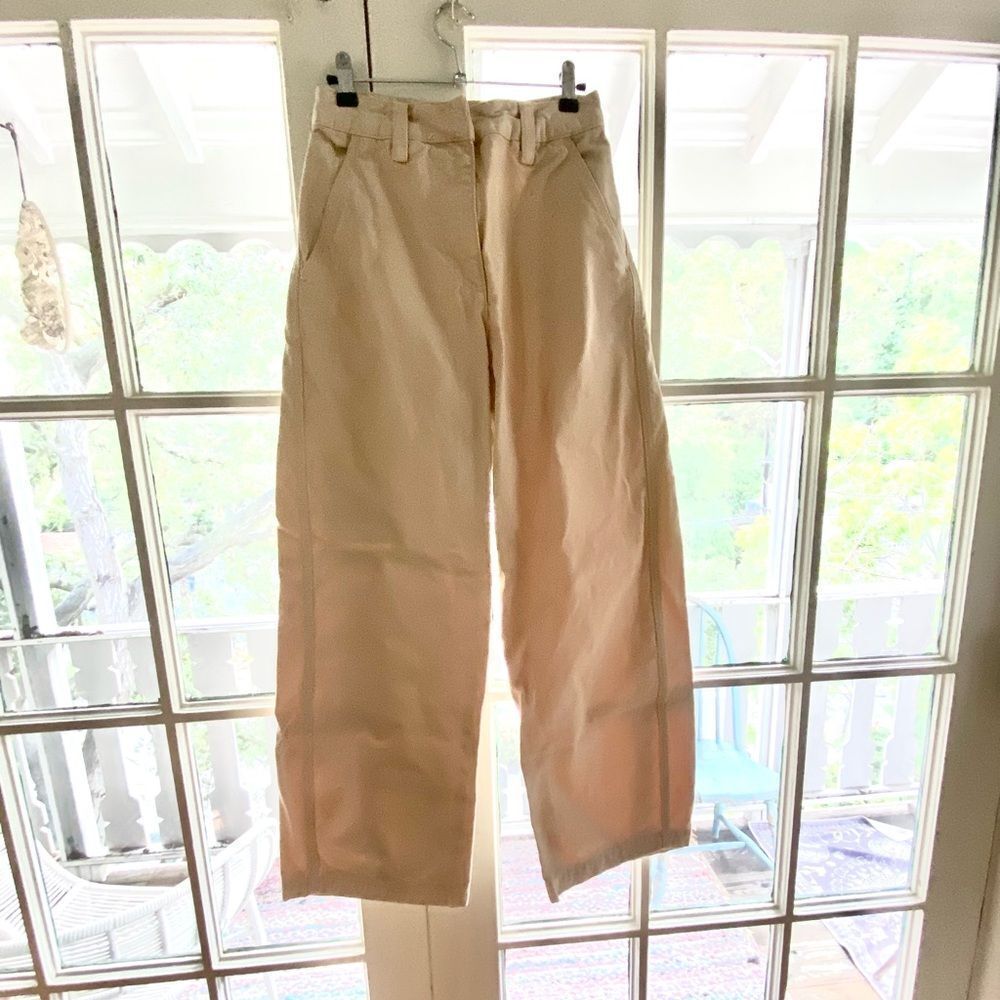 Zara Cream Wide-Leg jeans pants size 0